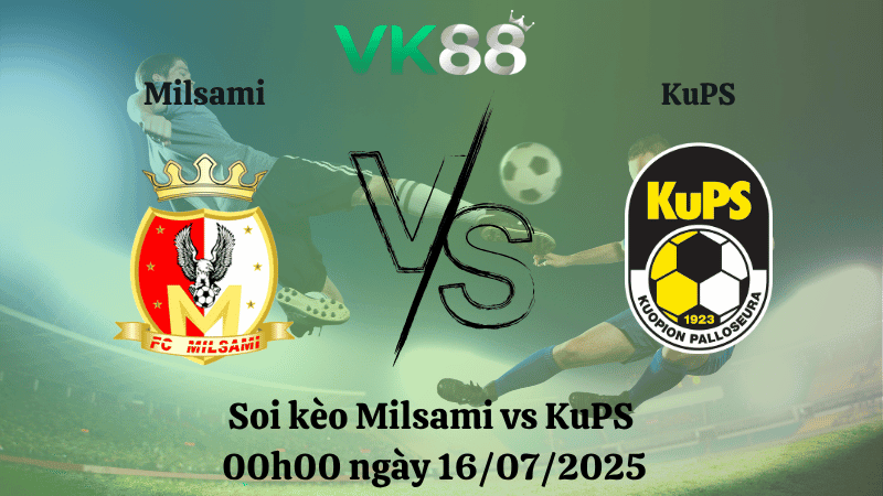 VK88 Nhận định soi kèo Milsami vs KuPS 00h00 ngày 16/07/2025 - Champions League