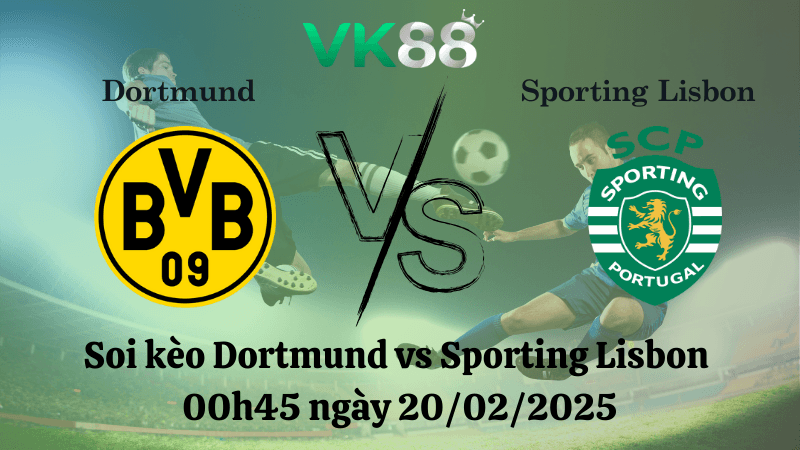 VK88 Nhận định soi kèo Dortmund vs Sporting Lisbon 00h45 ngày 20/02/2025 - Champions League